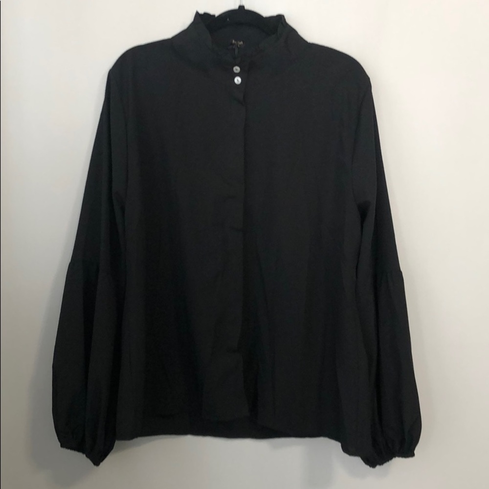 Vonda Button Up Balloon Sleeve Blouse